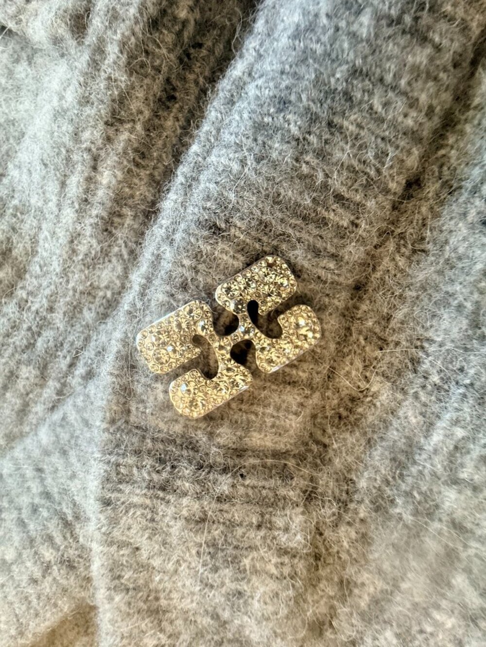 GANNI Soft Wool Cardigan-Paloma Melange-Women's Medium-NWOT - Picture 4 of 11
